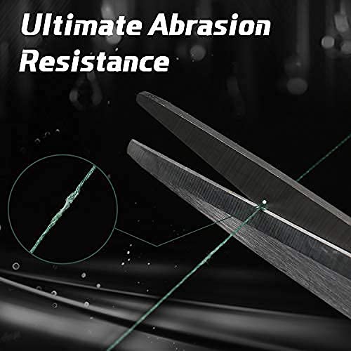 RUNCL PowerBraid Braided Fishing Line, Ultra Durable Braided Line 4 Strands - Seamless Weaving Tech, Enhanced Coating Tech, Zero Stretch, High Sensitivity (Moss Green, 500Yds, 50LB(22.7kgs)) - Image 4